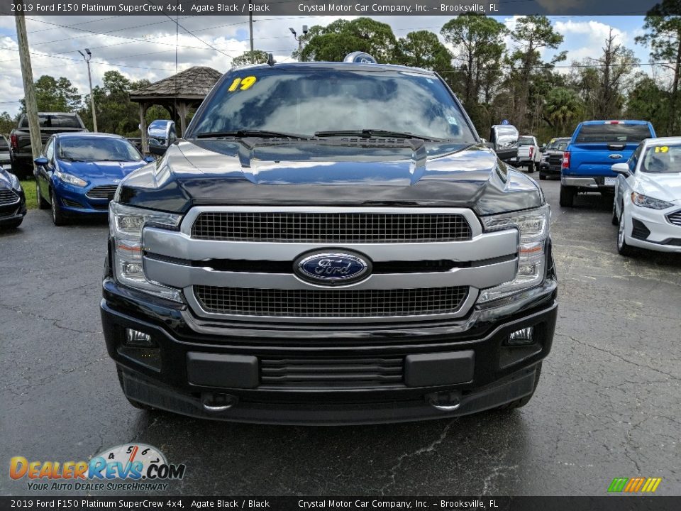 2019 Ford F150 Platinum SuperCrew 4x4 Agate Black / Black Photo #8