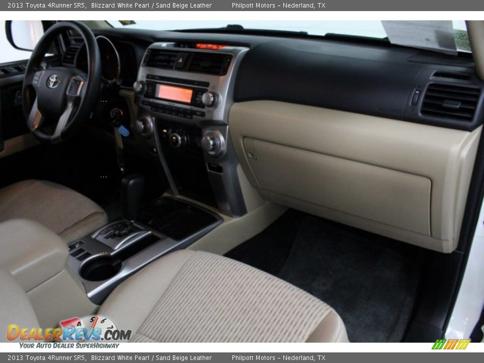 2013 Toyota 4Runner SR5 Blizzard White Pearl / Sand Beige Leather Photo #25
