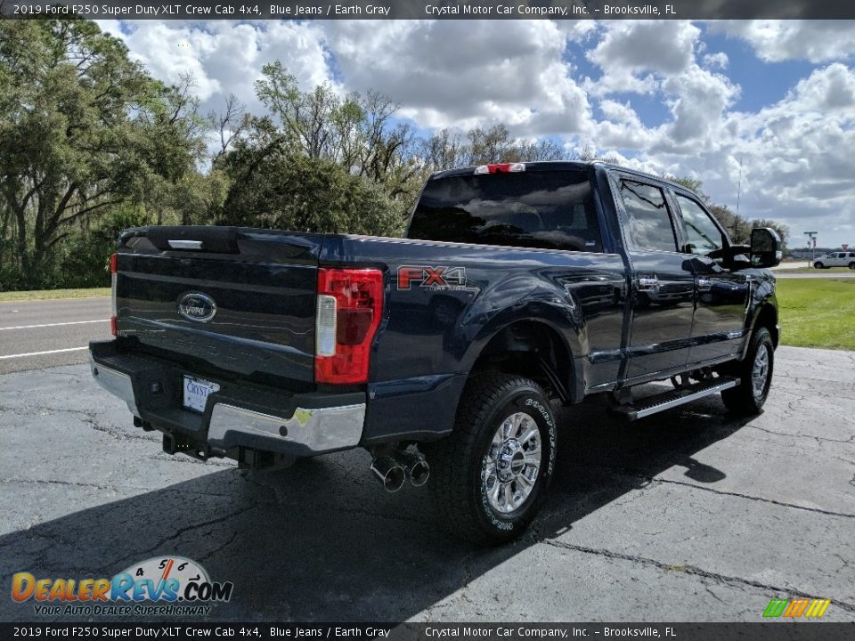 2019 Ford F250 Super Duty XLT Crew Cab 4x4 Blue Jeans / Earth Gray Photo #5