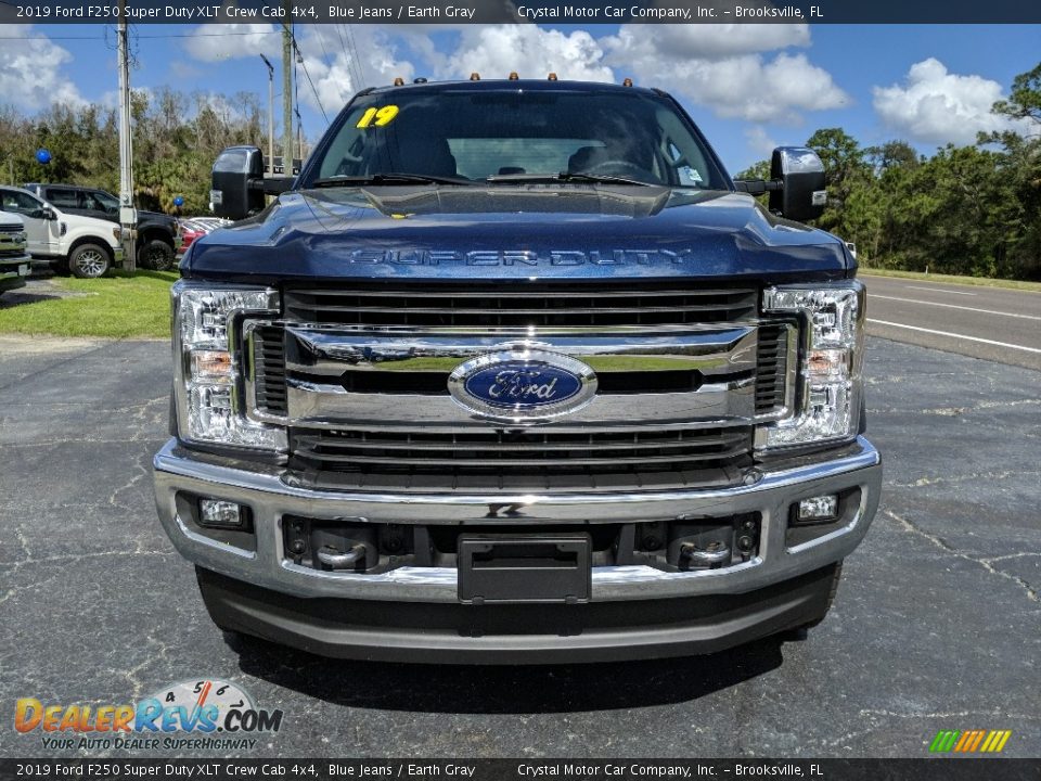 2019 Ford F250 Super Duty XLT Crew Cab 4x4 Blue Jeans / Earth Gray Photo #8