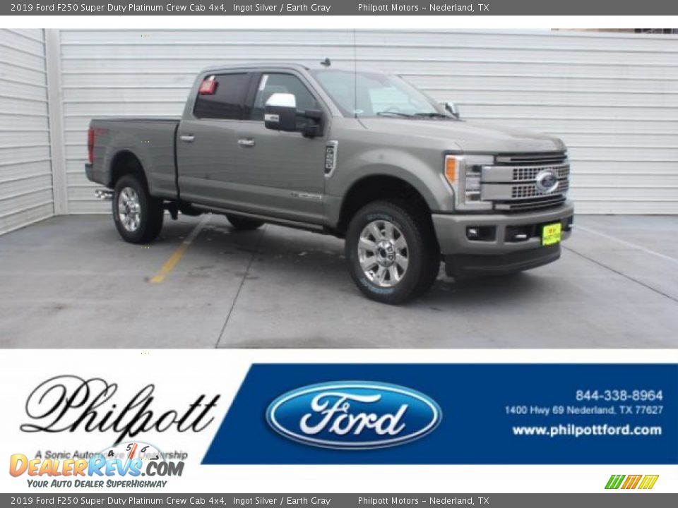 2019 Ford F250 Super Duty Platinum Crew Cab 4x4 Ingot Silver / Earth Gray Photo #1