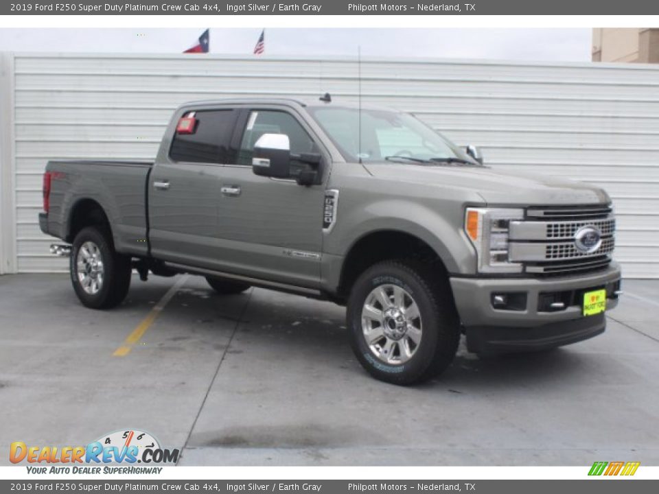 2019 Ford F250 Super Duty Platinum Crew Cab 4x4 Ingot Silver / Earth Gray Photo #2