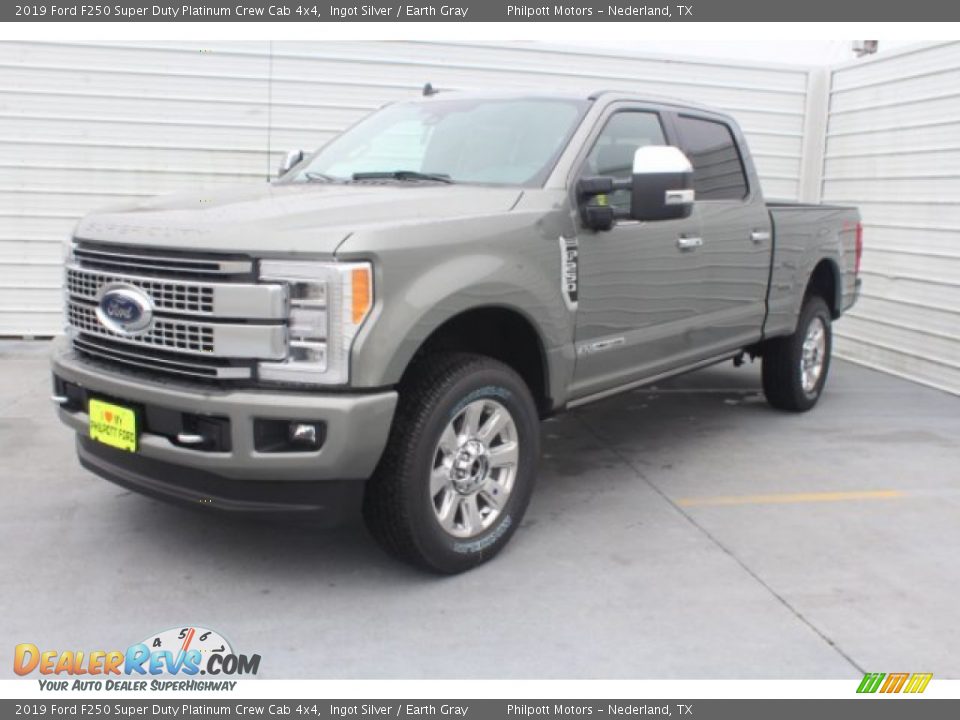 2019 Ford F250 Super Duty Platinum Crew Cab 4x4 Ingot Silver / Earth Gray Photo #4