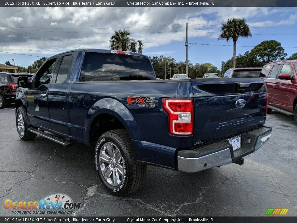 2019 Ford F150 XLT SuperCab 4x4 Blue Jeans / Earth Gray Photo #3