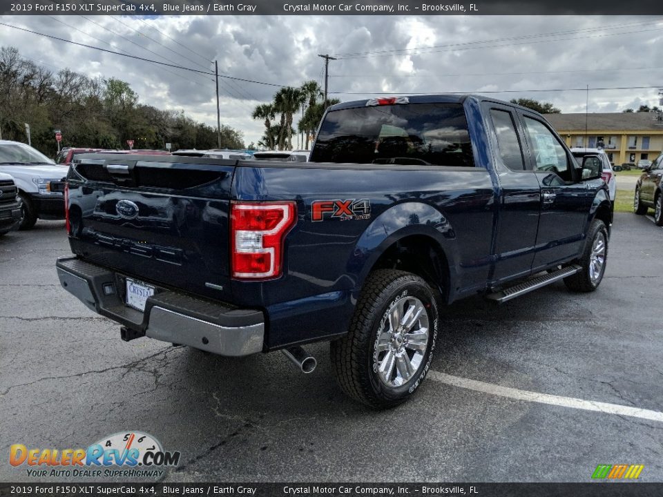 2019 Ford F150 XLT SuperCab 4x4 Blue Jeans / Earth Gray Photo #5
