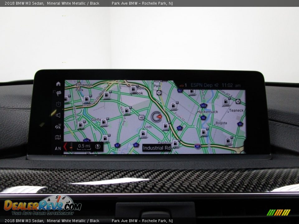 2018 BMW M3 Sedan Mineral White Metallic / Black Photo #26