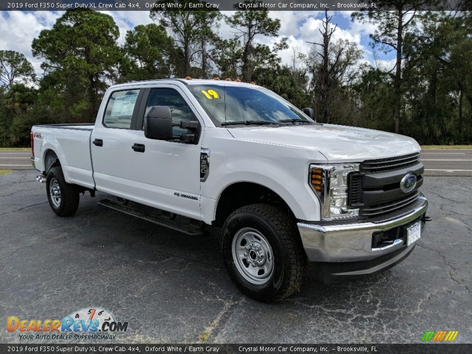 2019 Ford F350 Super Duty XL Crew Cab 4x4 Oxford White / Earth Gray Photo #7