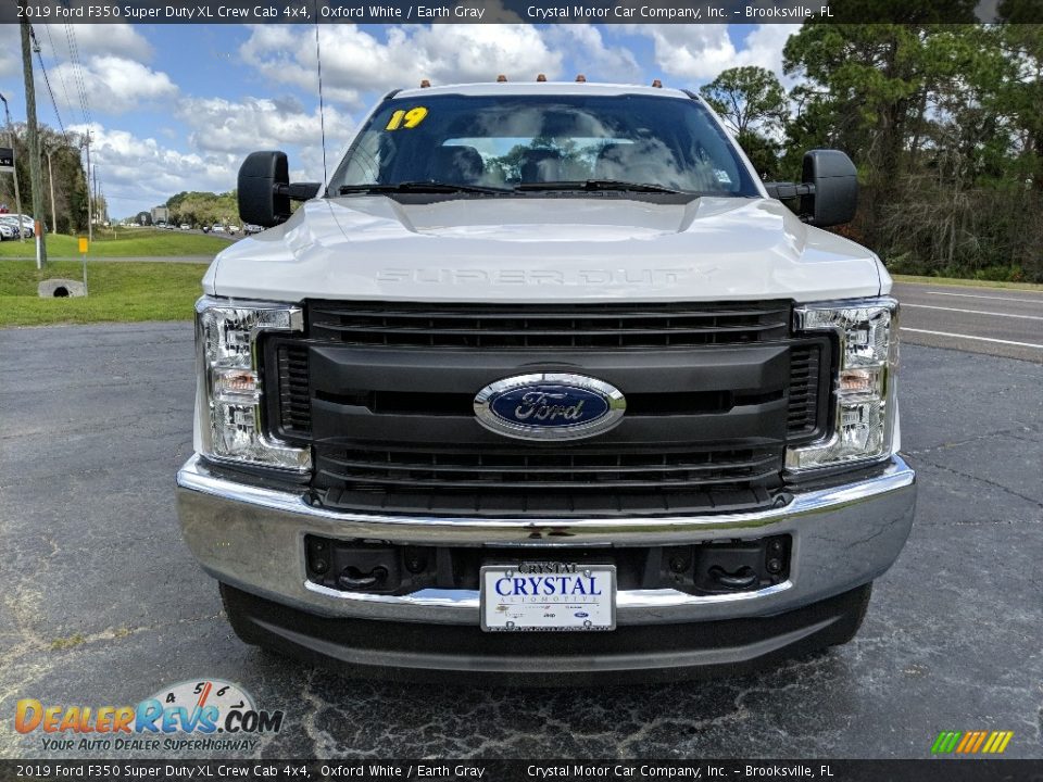 2019 Ford F350 Super Duty XL Crew Cab 4x4 Oxford White / Earth Gray Photo #8