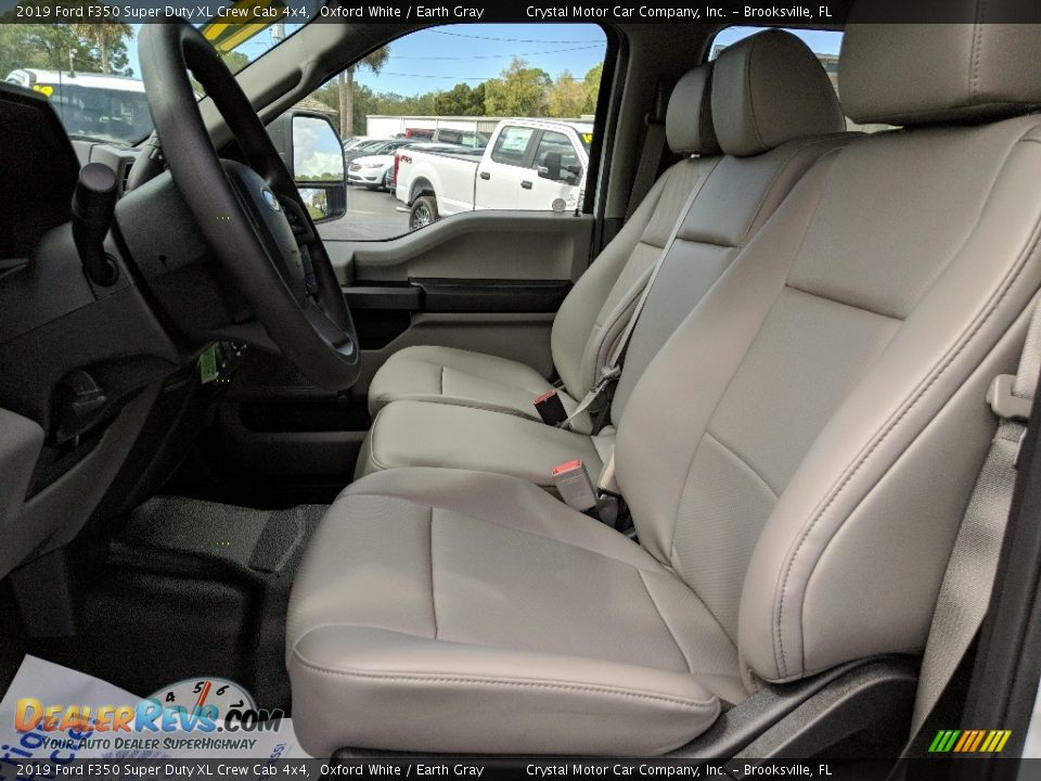 2019 Ford F350 Super Duty XL Crew Cab 4x4 Oxford White / Earth Gray Photo #9