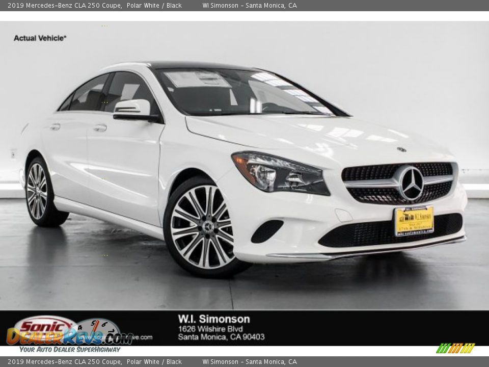 2019 Mercedes-Benz CLA 250 Coupe Polar White / Black Photo #1