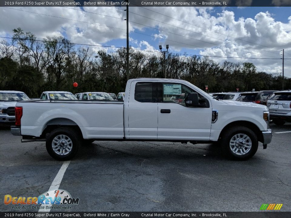 2019 Ford F250 Super Duty XLT SuperCab Oxford White / Earth Gray Photo #6
