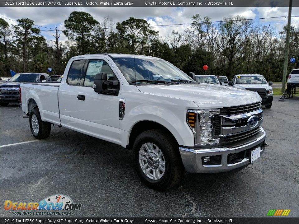 2019 Ford F250 Super Duty XLT SuperCab Oxford White / Earth Gray Photo #7