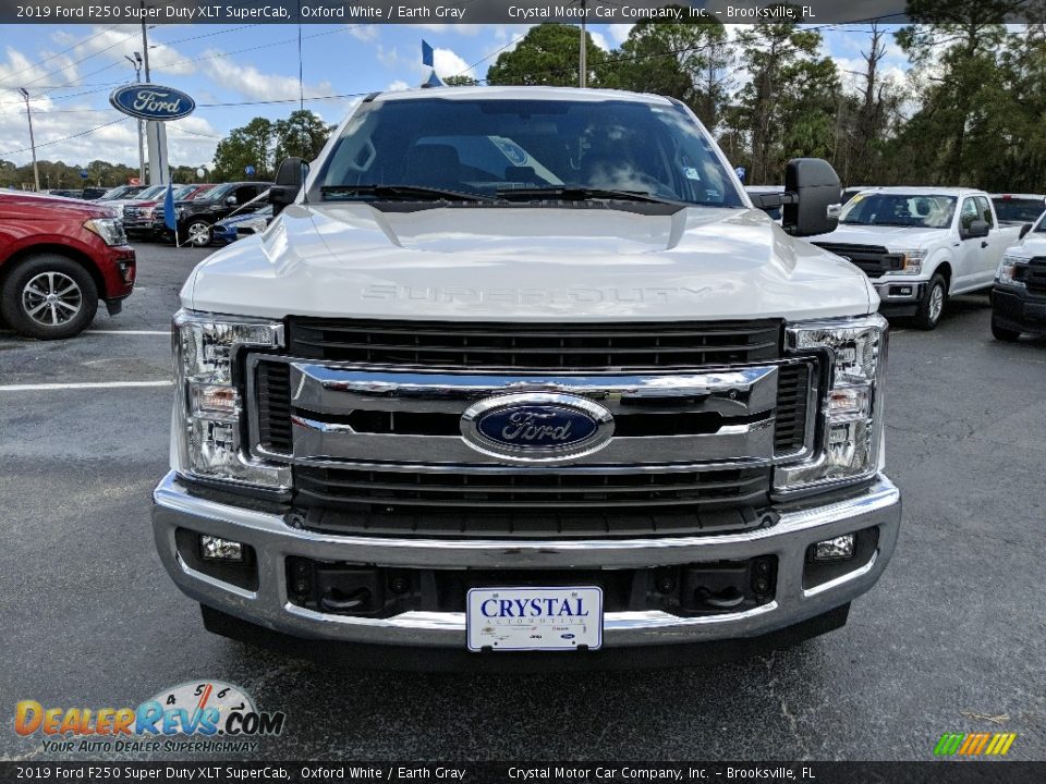 2019 Ford F250 Super Duty XLT SuperCab Oxford White / Earth Gray Photo #8