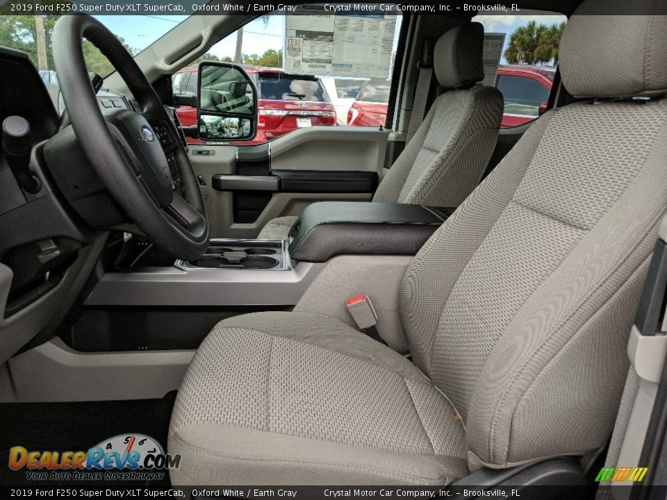 2019 Ford F250 Super Duty XLT SuperCab Oxford White / Earth Gray Photo #9
