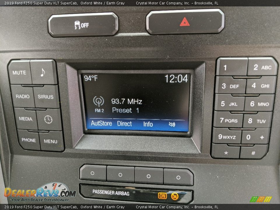 2019 Ford F250 Super Duty XLT SuperCab Oxford White / Earth Gray Photo #15