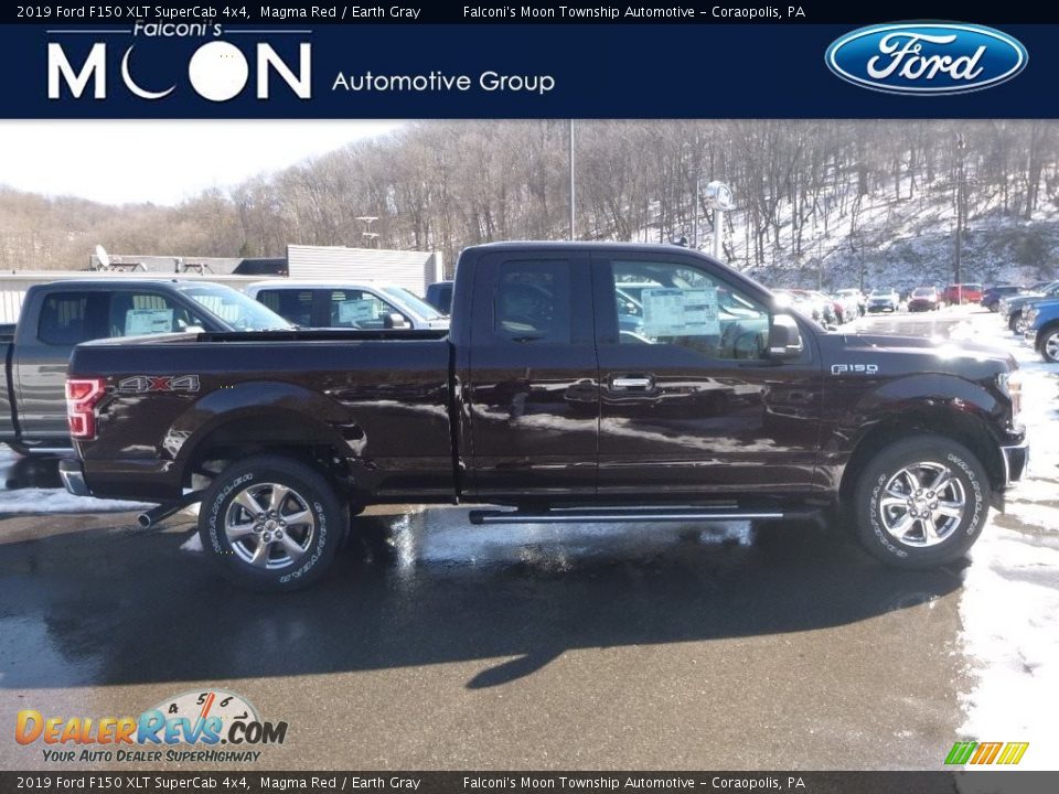 2019 Ford F150 XLT SuperCab 4x4 Magma Red / Earth Gray Photo #1