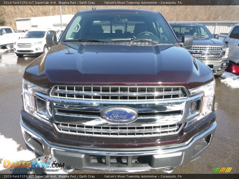 2019 Ford F150 XLT SuperCab 4x4 Magma Red / Earth Gray Photo #4