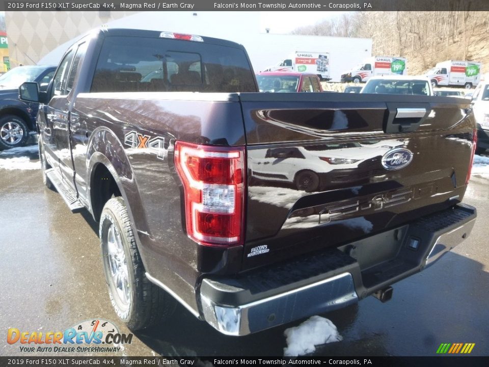2019 Ford F150 XLT SuperCab 4x4 Magma Red / Earth Gray Photo #6