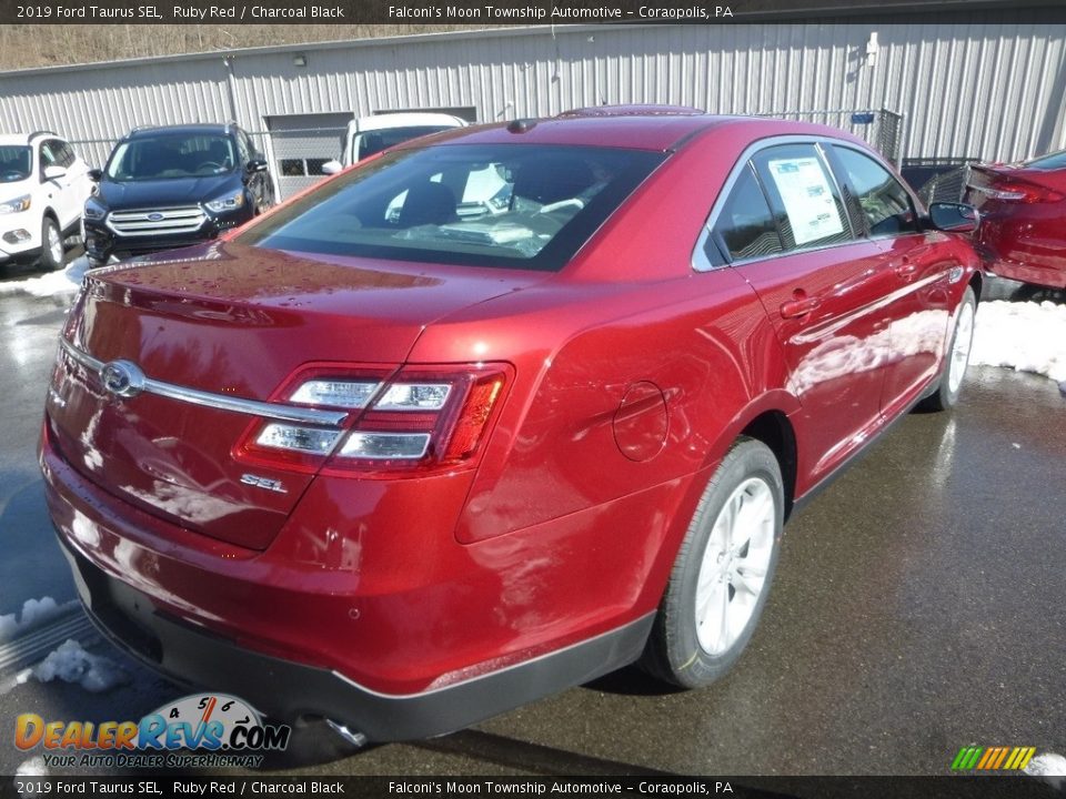 2019 Ford Taurus SEL Ruby Red / Charcoal Black Photo #2