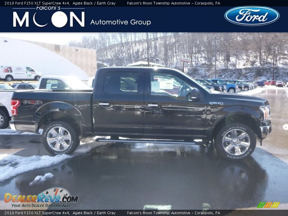 2019 Ford F150 XLT SuperCrew 4x4 Agate Black / Earth Gray Photo #1