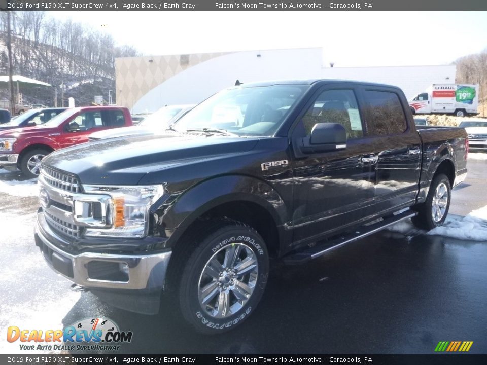 2019 Ford F150 XLT SuperCrew 4x4 Agate Black / Earth Gray Photo #2