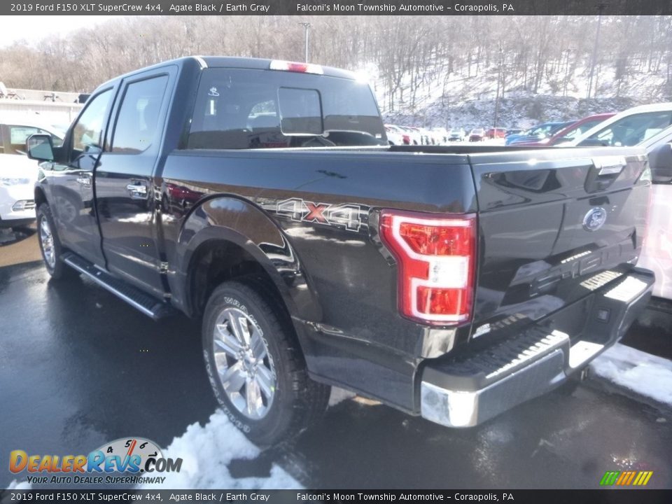 2019 Ford F150 XLT SuperCrew 4x4 Agate Black / Earth Gray Photo #3