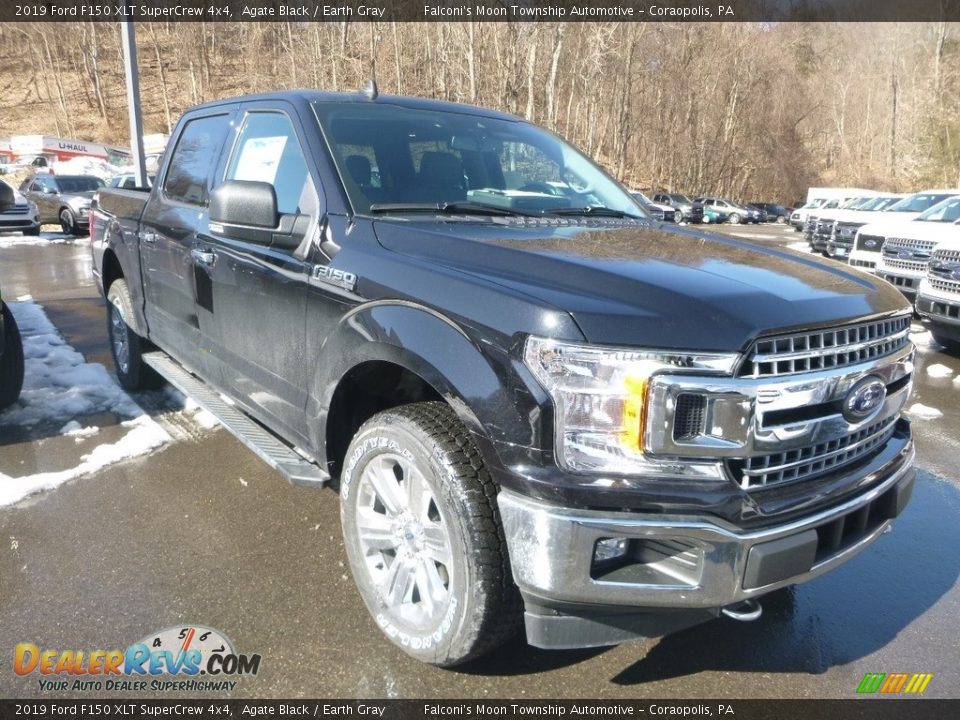 2019 Ford F150 XLT SuperCrew 4x4 Agate Black / Earth Gray Photo #5