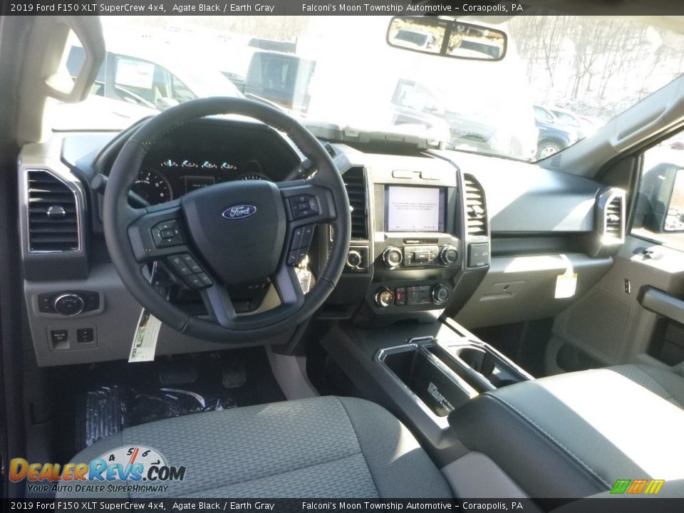 2019 Ford F150 XLT SuperCrew 4x4 Agate Black / Earth Gray Photo #11