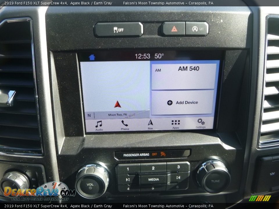 2019 Ford F150 XLT SuperCrew 4x4 Agate Black / Earth Gray Photo #13