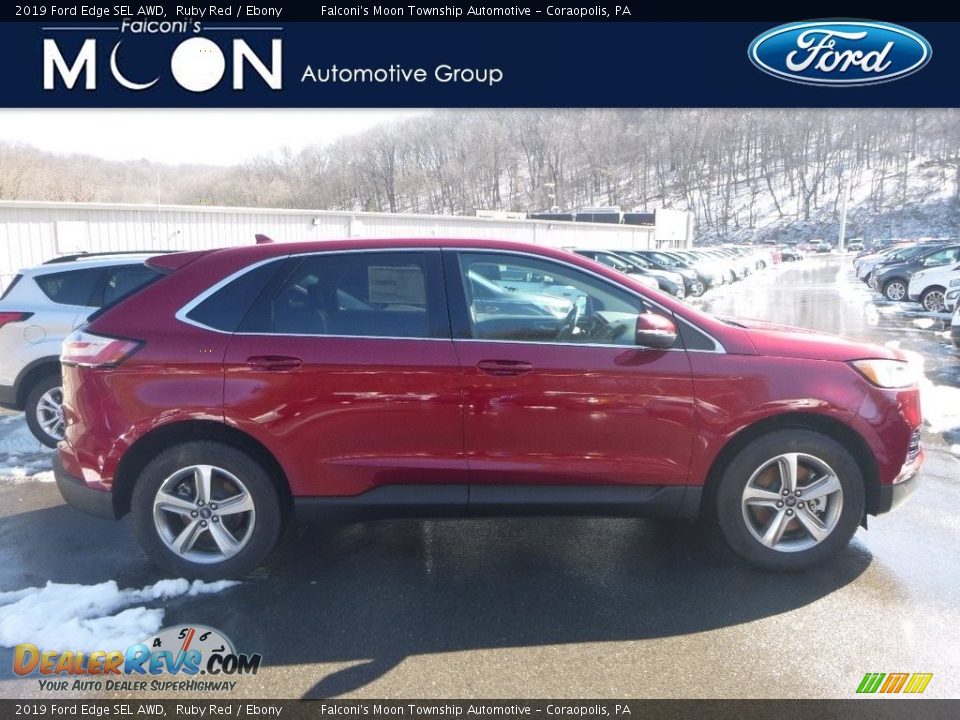 2019 Ford Edge SEL AWD Ruby Red / Ebony Photo #1
