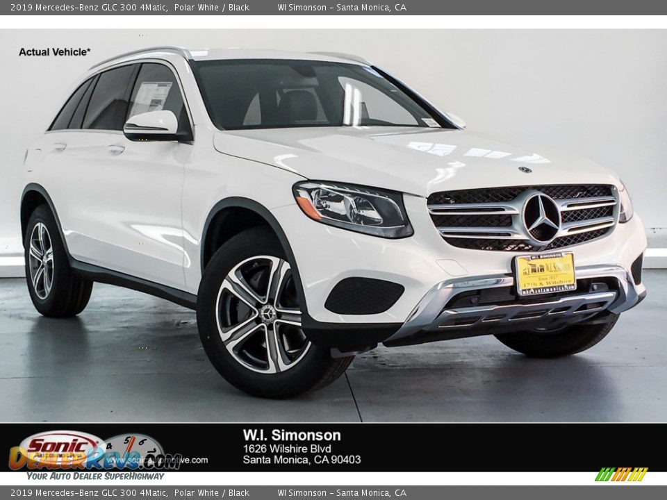 2019 Mercedes-Benz GLC 300 4Matic Polar White / Black Photo #1