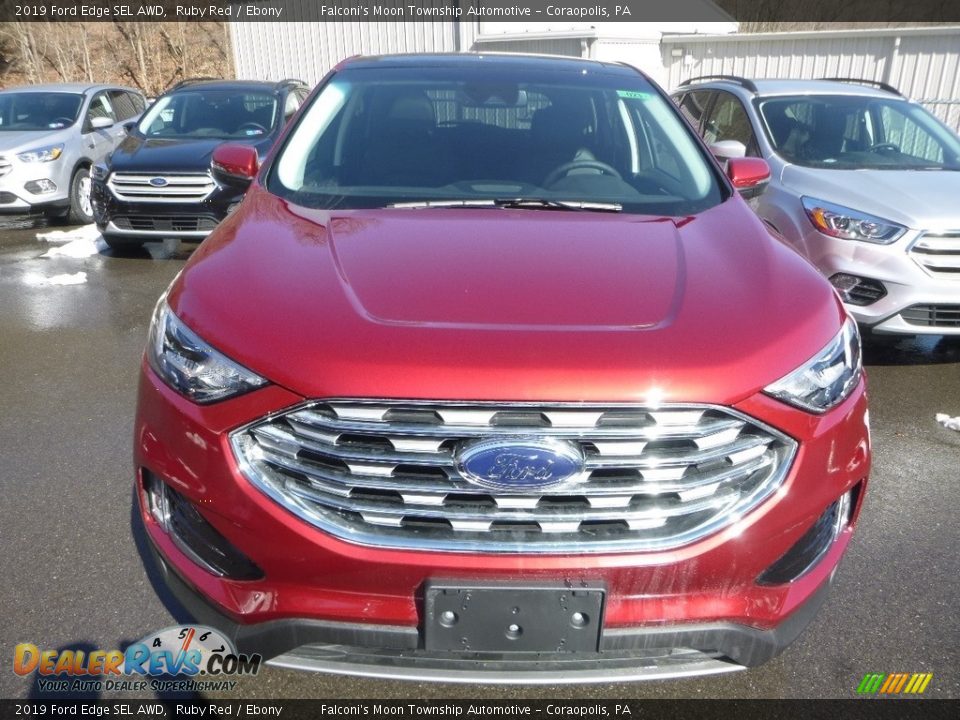 2019 Ford Edge SEL AWD Ruby Red / Ebony Photo #4