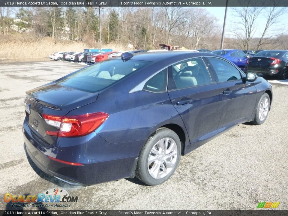 2019 Honda Accord LX Sedan Obsidian Blue Pearl / Gray Photo #4