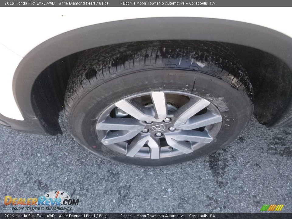 2019 Honda Pilot EX-L AWD White Diamond Pearl / Beige Photo #7