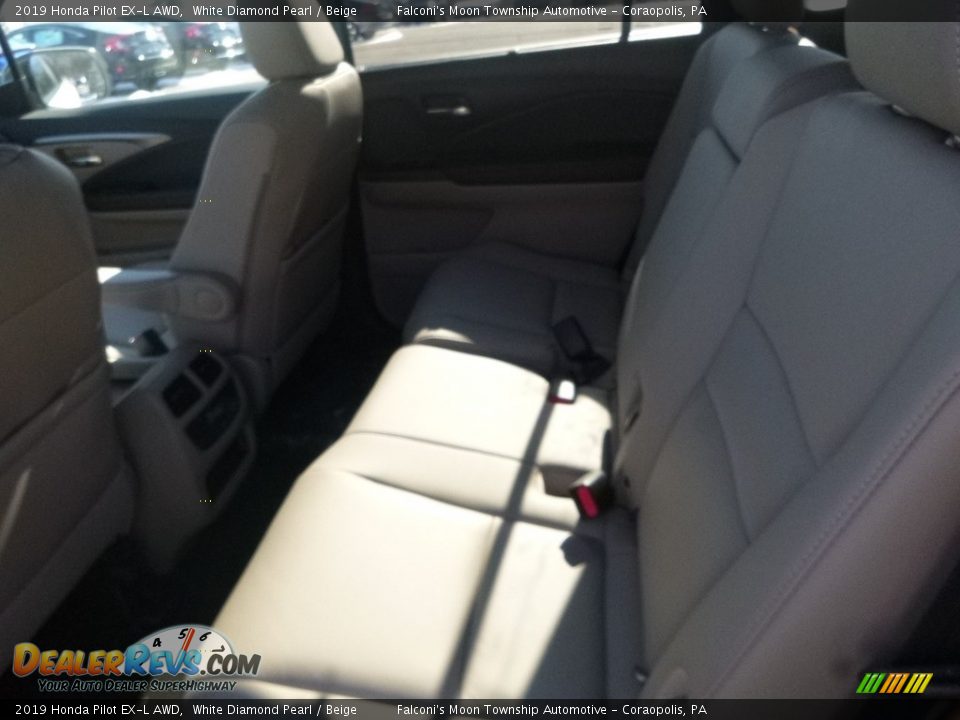 2019 Honda Pilot EX-L AWD White Diamond Pearl / Beige Photo #9