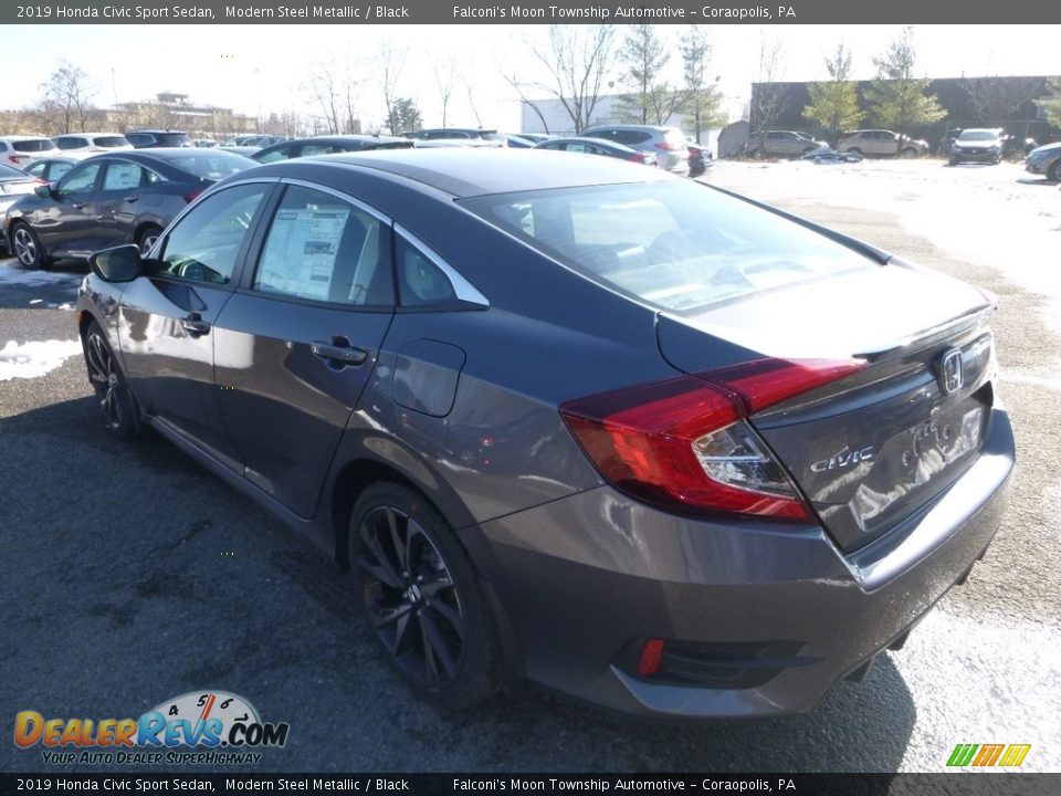 2019 Honda Civic Sport Sedan Modern Steel Metallic / Black Photo #2