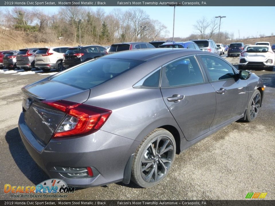 2019 Honda Civic Sport Sedan Modern Steel Metallic / Black Photo #4