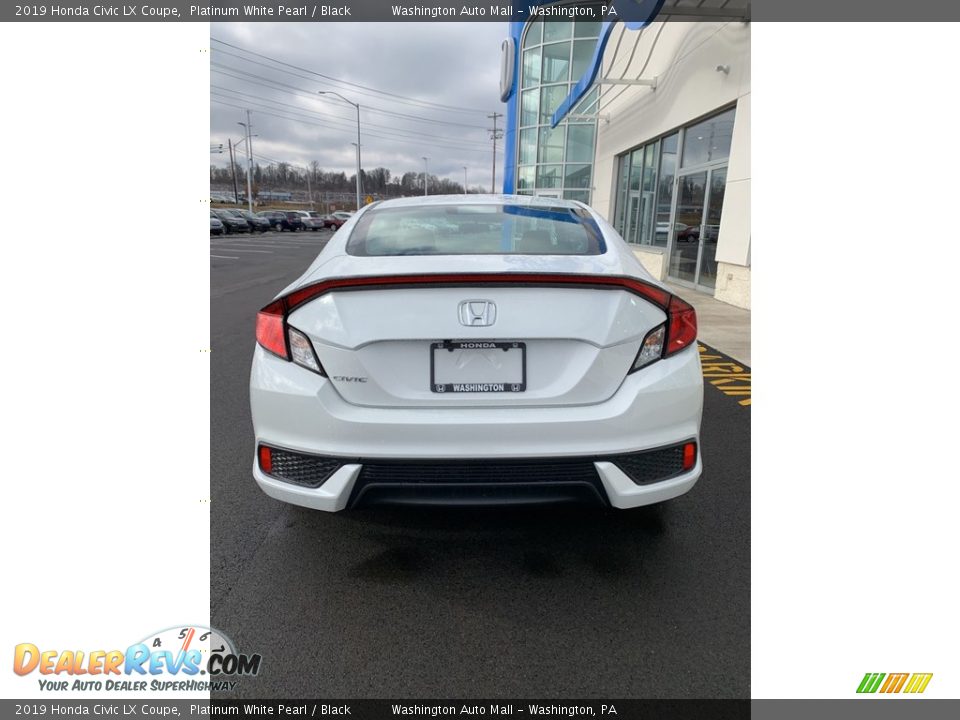 2019 Honda Civic LX Coupe Platinum White Pearl / Black Photo #6