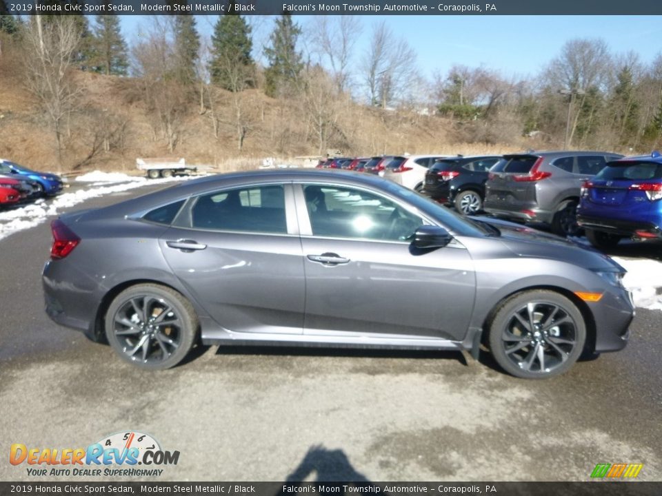 2019 Honda Civic Sport Sedan Modern Steel Metallic / Black Photo #5