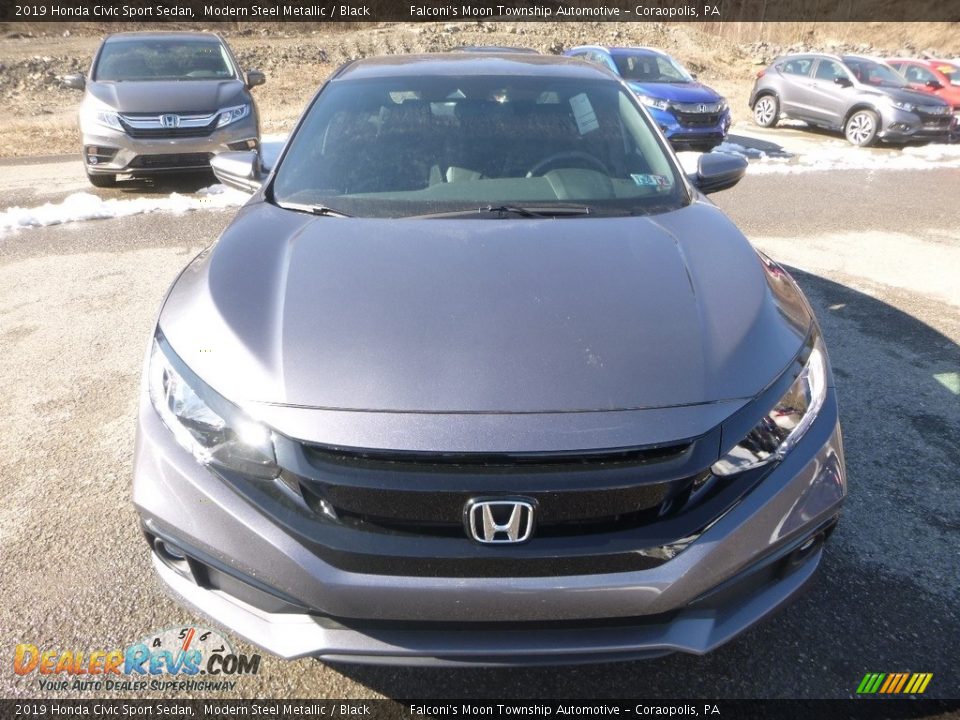 2019 Honda Civic Sport Sedan Modern Steel Metallic / Black Photo #7
