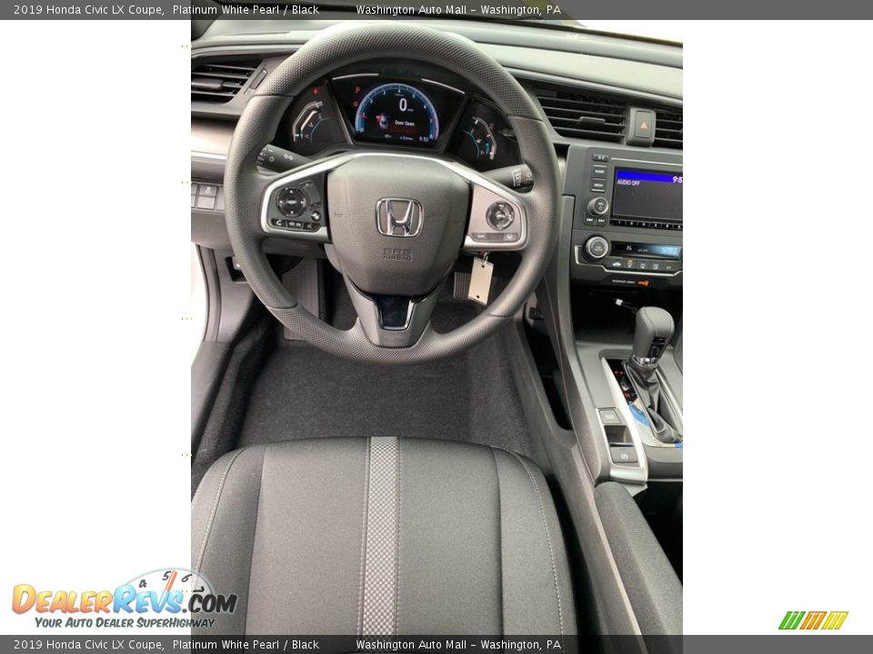 2019 Honda Civic LX Coupe Platinum White Pearl / Black Photo #11