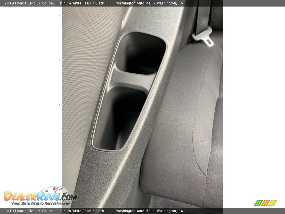 2019 Honda Civic LX Coupe Platinum White Pearl / Black Photo #22
