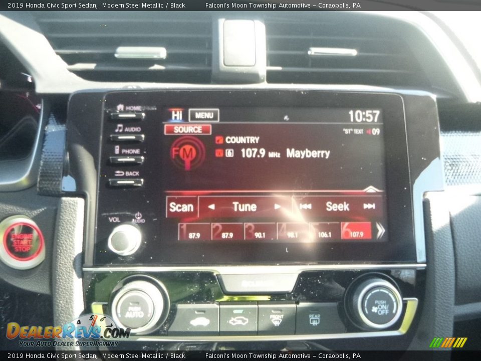 2019 Honda Civic Sport Sedan Modern Steel Metallic / Black Photo #14