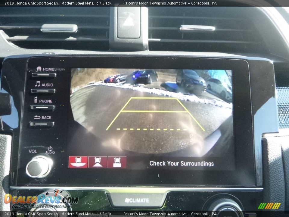 2019 Honda Civic Sport Sedan Modern Steel Metallic / Black Photo #15