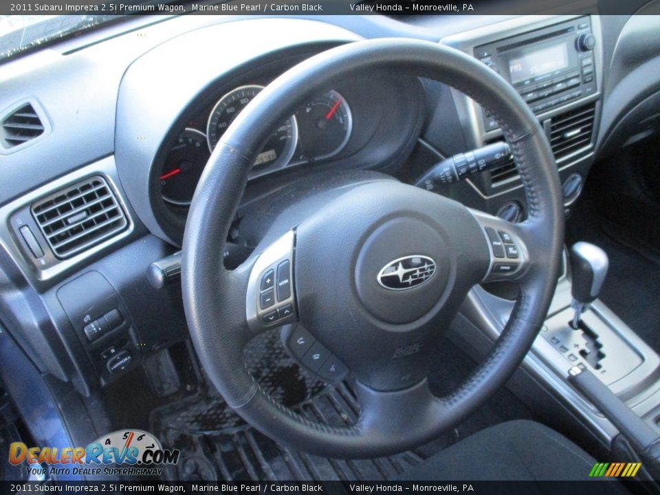 2011 Subaru Impreza 2.5i Premium Wagon Marine Blue Pearl / Carbon Black Photo #15