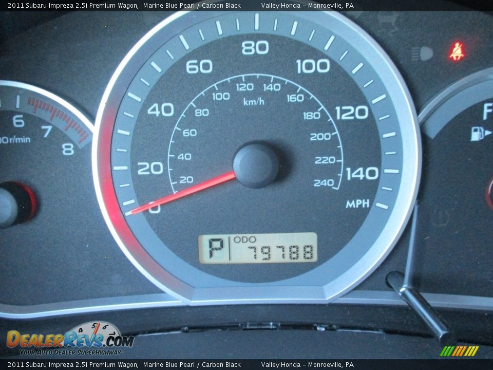 2011 Subaru Impreza 2.5i Premium Wagon Marine Blue Pearl / Carbon Black Photo #20