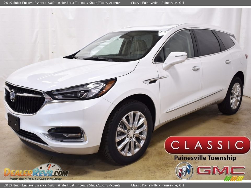 2019 Buick Enclave Essence AWD White Frost Tricoat / Shale/Ebony Accents Photo #1