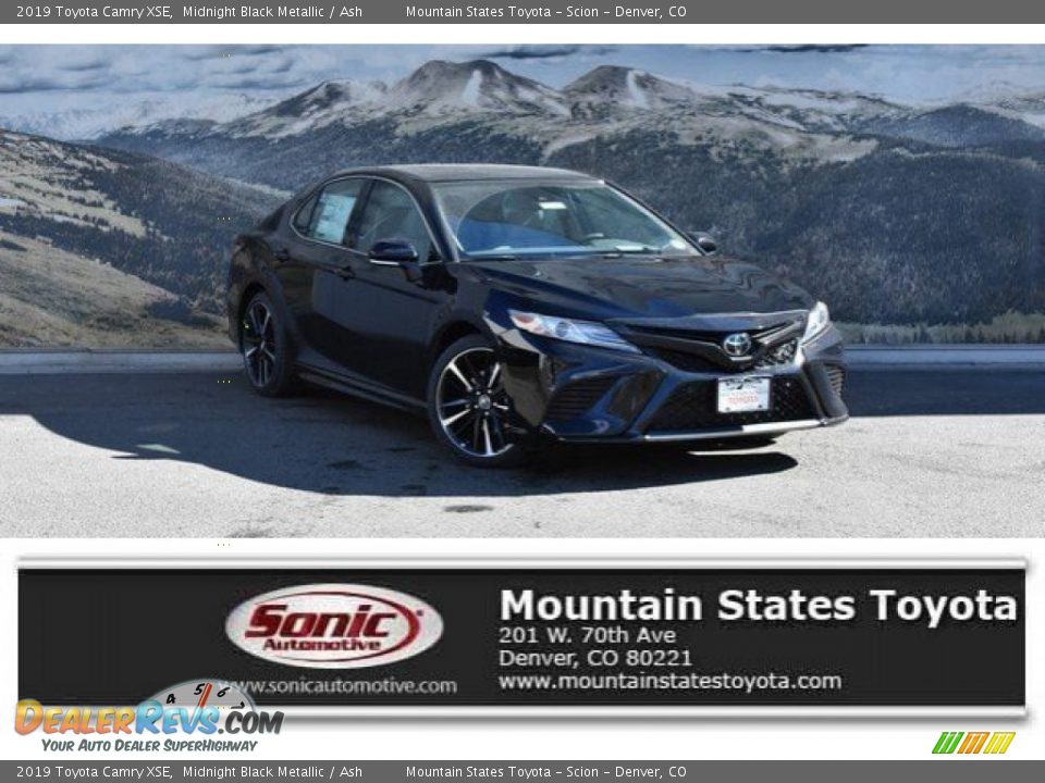 2019 Toyota Camry XSE Midnight Black Metallic / Ash Photo #1