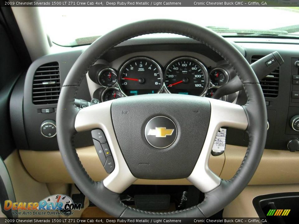2009 Chevrolet Silverado 1500 LT Z71 Crew Cab 4x4 Deep Ruby Red Metallic / Light Cashmere Photo #25