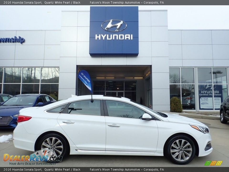 2016 Hyundai Sonata Sport Quartz White Pearl / Black Photo #1